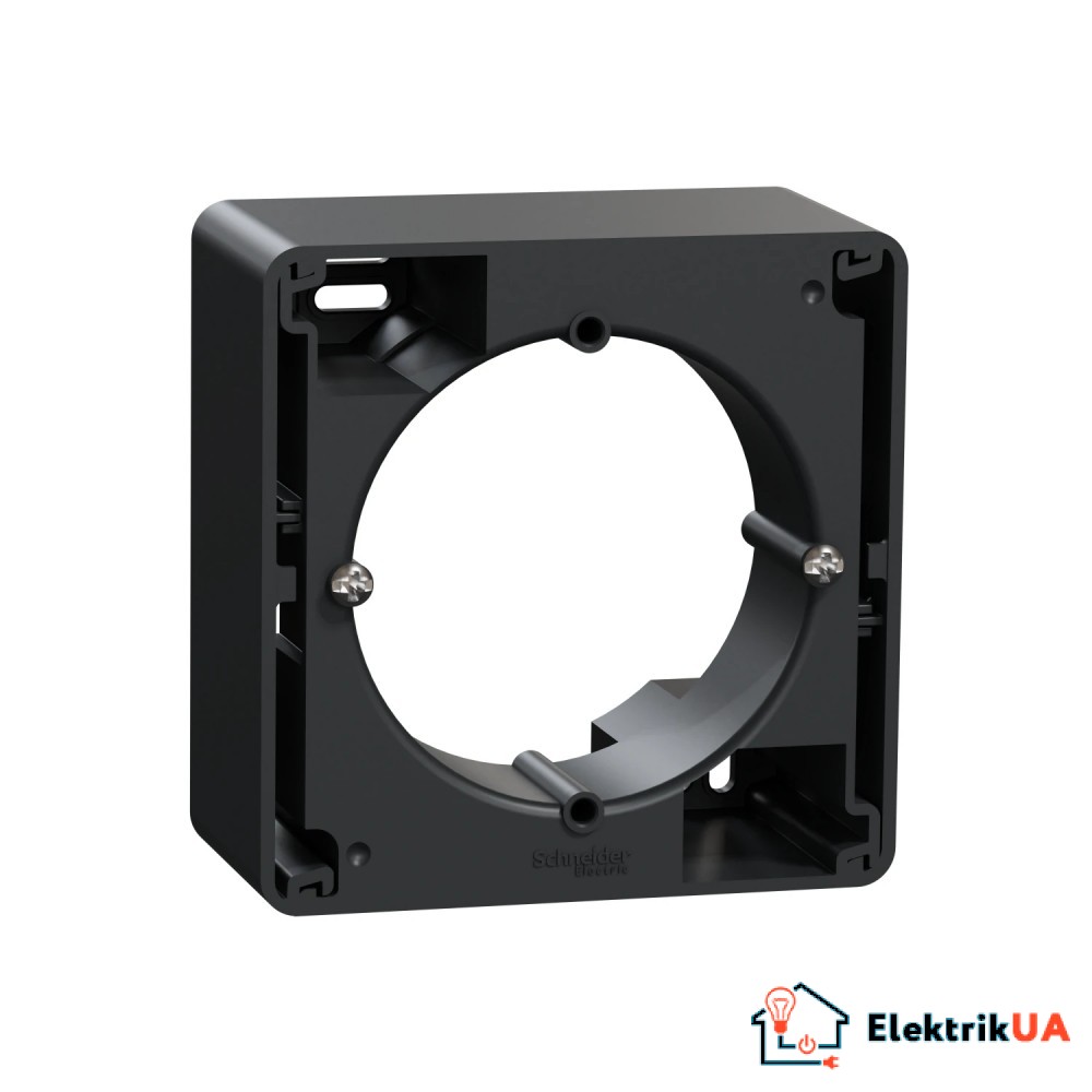 Коробка для накладного монтажу одинарна Schneider Electric Sedna Design Чорний SDD114901